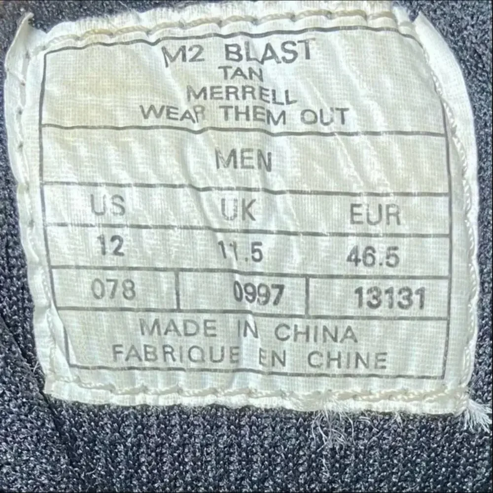 Merrell M2 Blast Boots Millenium Wear Them Out Vibram Waterproof Leather Tan 12